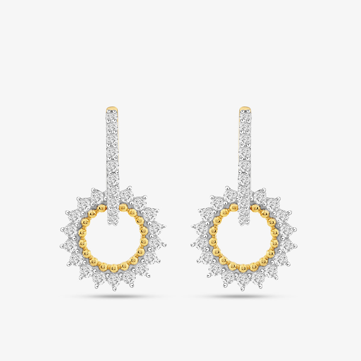 BLOOMY<span> Double Diamond Hoop </span>EARRINGS