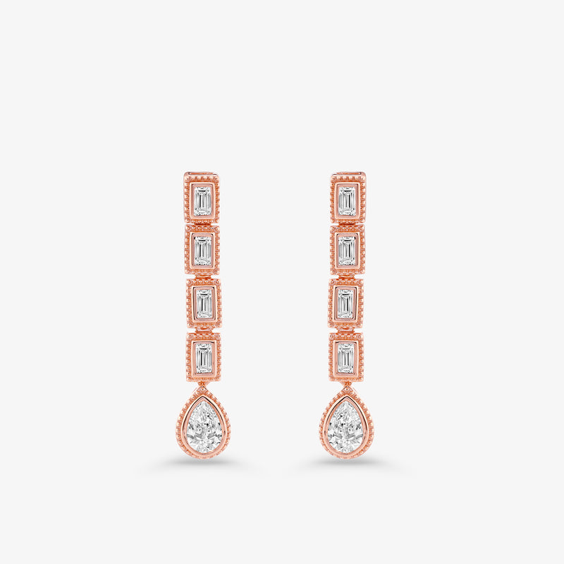 Gilded Teardrop Diamond Drop Earrings by Keemti Jewels—sparkling, elegant bridesmaid jewelry.
