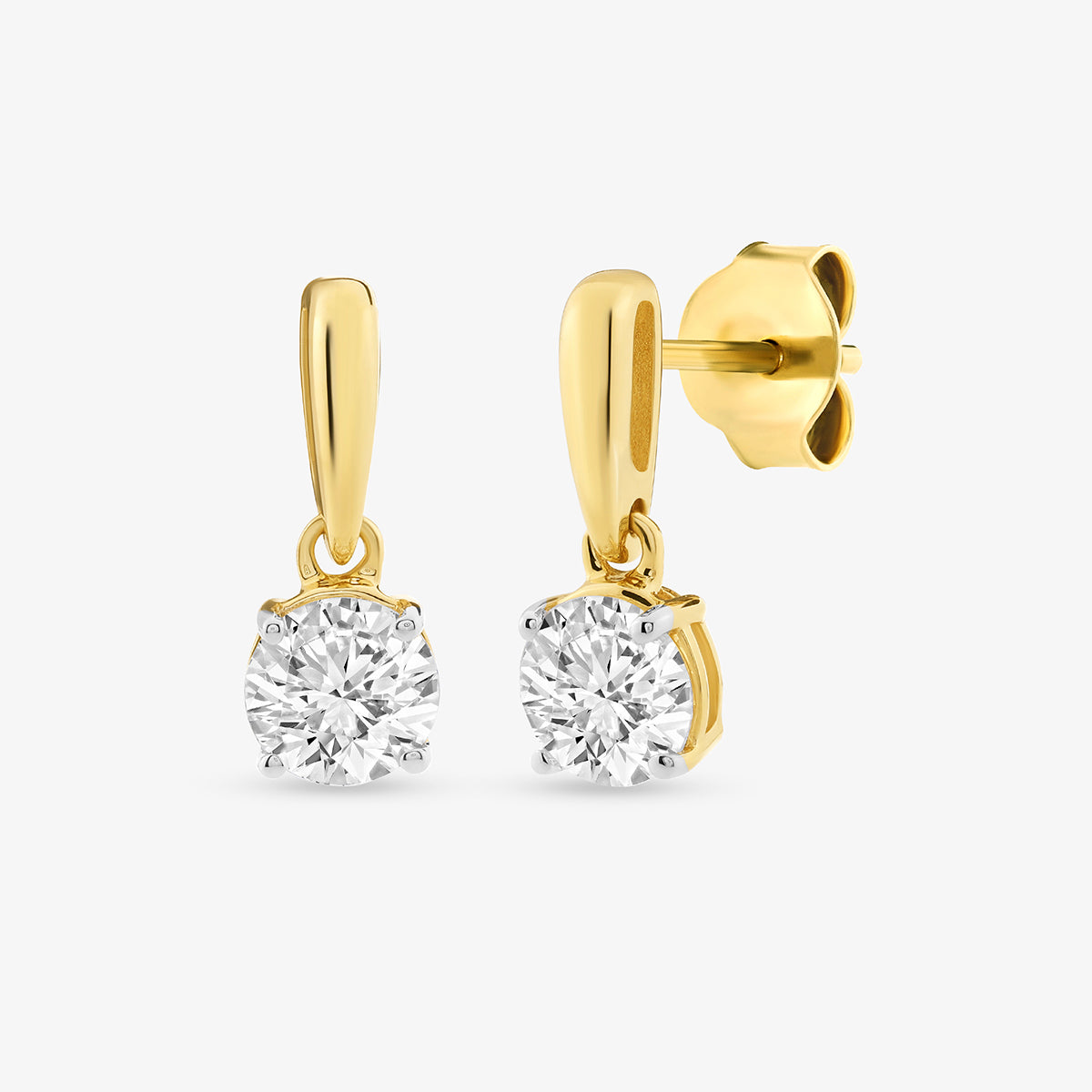 AURORA <span>Round Diamond Drop </span>EARRINGS