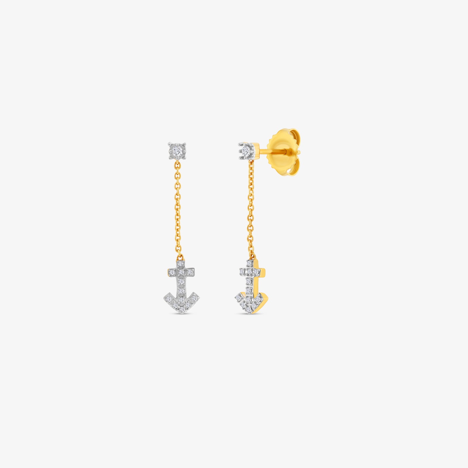 Ocean Anchor Diamond Sui Dhaga Earrings