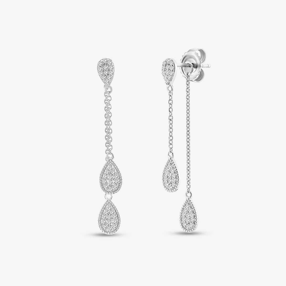 TWIN<span> Pear Diamond Dangler </span>EARRINGS