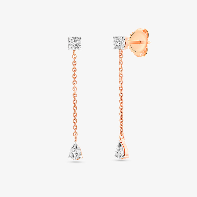 Minimal Luxe Diamond Dangler Earrings