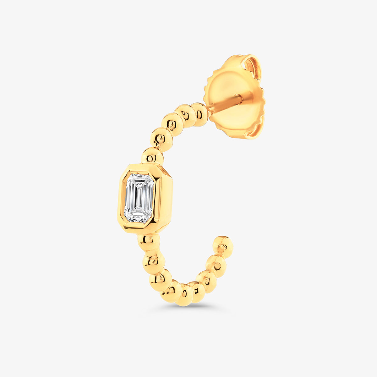 LUNA<span> Emerald Diamond Hoop </span>EARRINGS