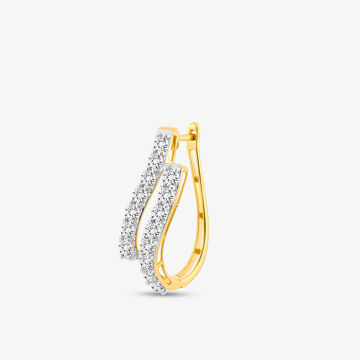 SOLACE <span>Curve Diamond Huggie </span>EARRINGS