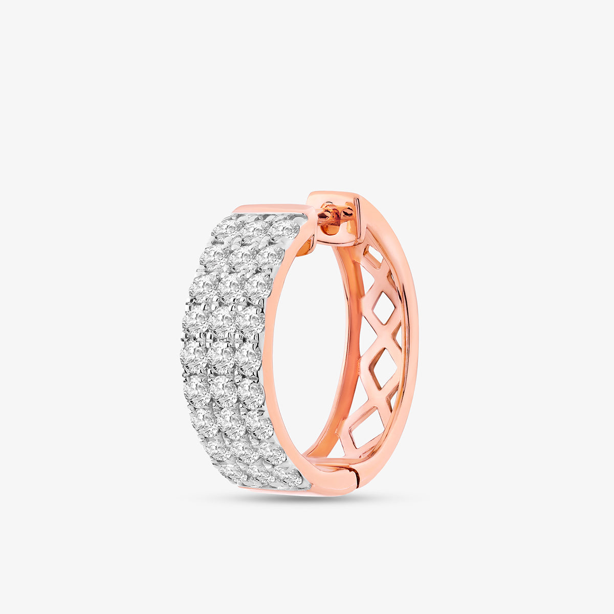MODERN <span>Matrix Diamond Huggie </span>EARRINGS