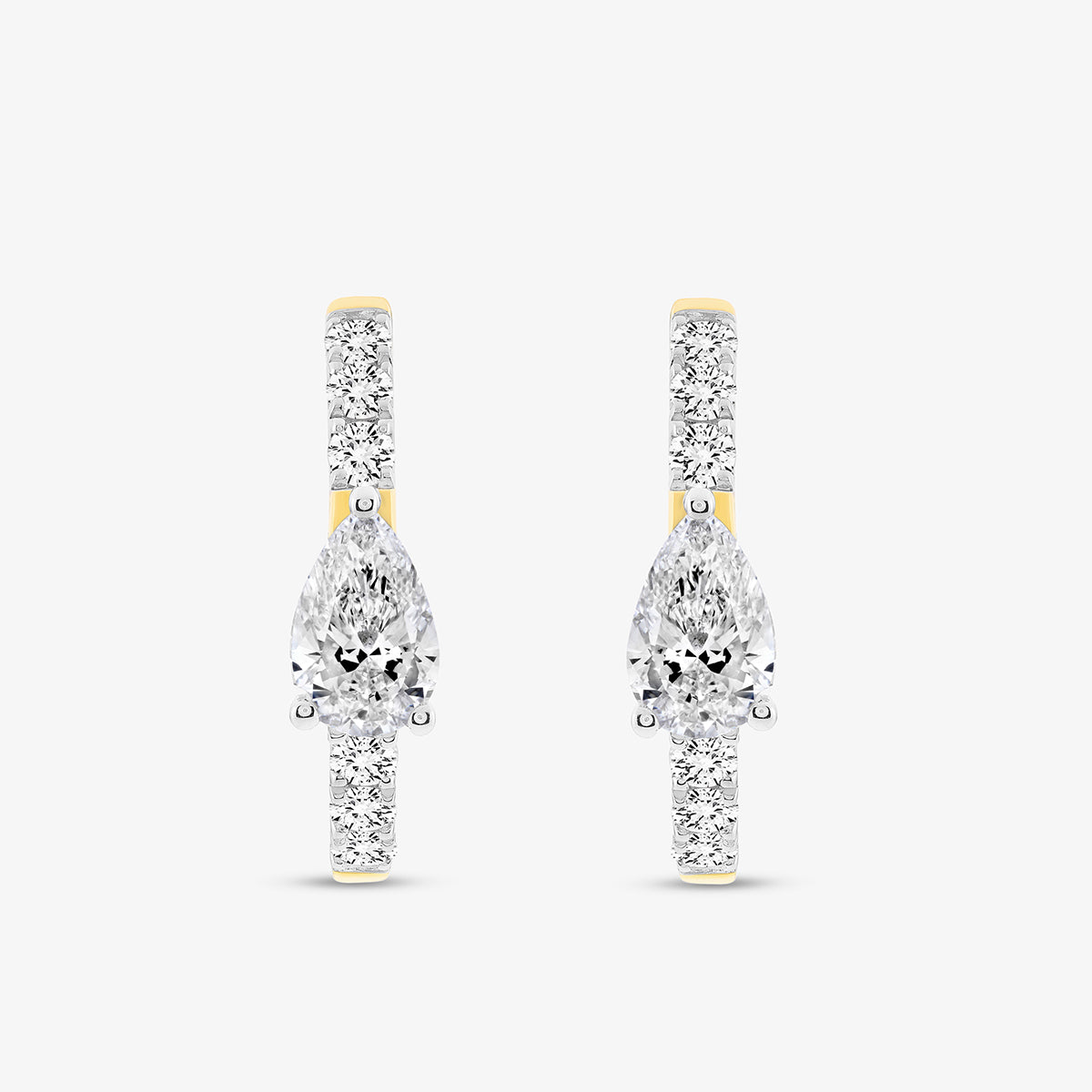 AERIS<span> Pear Diamond Huggie</span> EARRINGS