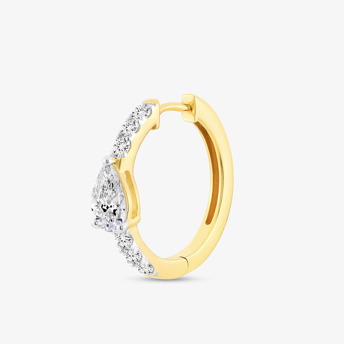 AERIS<span> Pear Diamond Huggie</span> EARRINGS