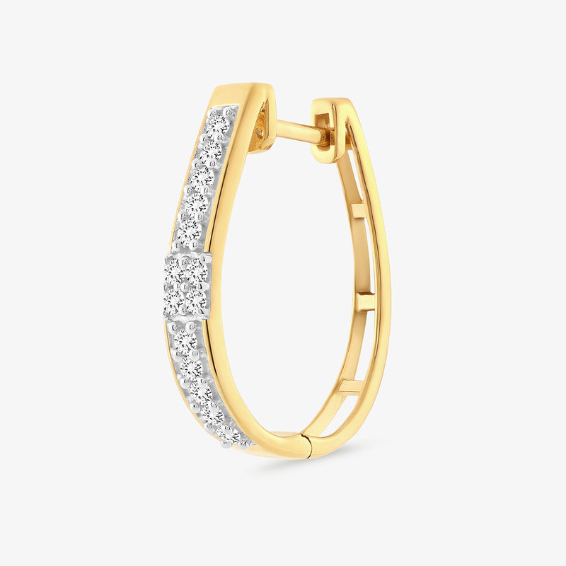 TRUE Spark Hoop EARRINGS by Keemti Jewels—sleek diamond hoops ideal for daily elegance, shown on a white background.