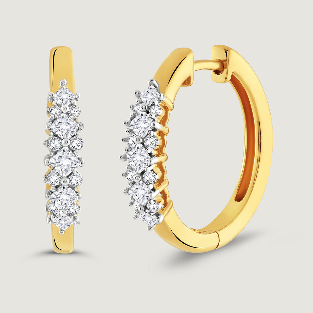 EDGE<span> Set Diamond Hoop</span> EARRINGS