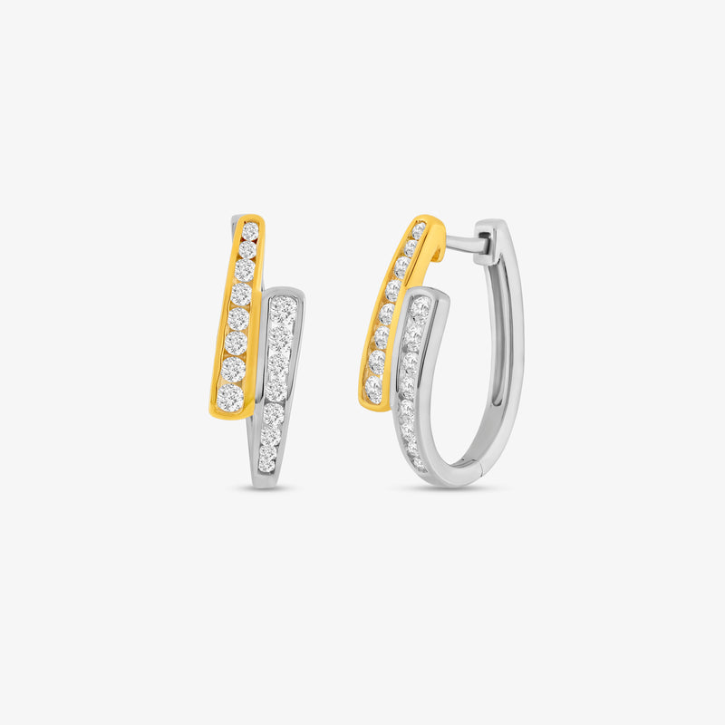 Signature Work Diamond Hoop Earrings