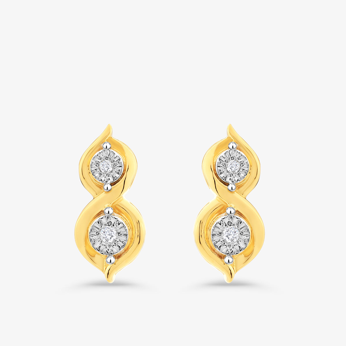 INFINITY<span> Duo Diamond Stud </span>EARRINGS