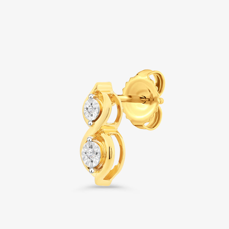 Infinity Duo Diamond Stud Earrings