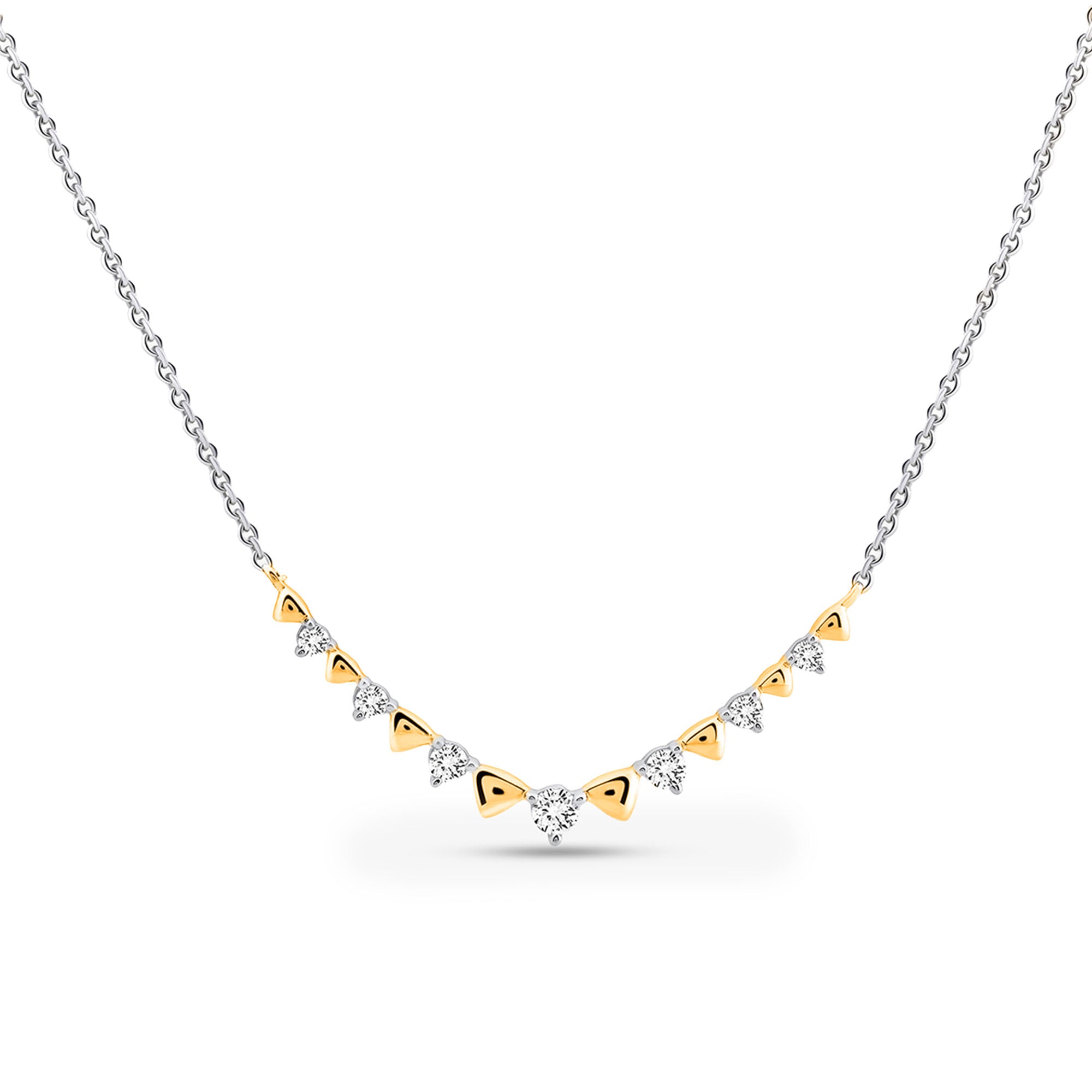 Graceline Curve Diamond Necklet