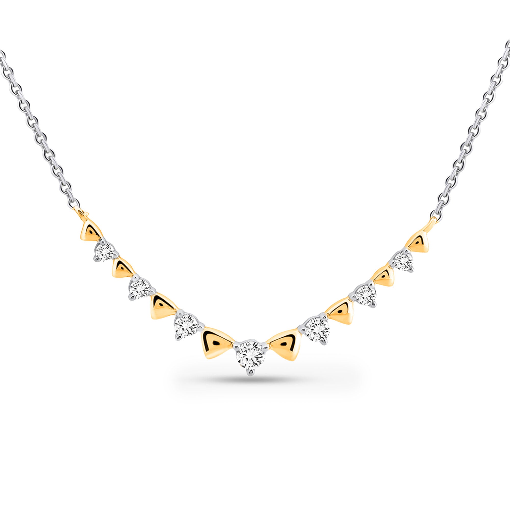 Graceline Curve Diamond Necklet