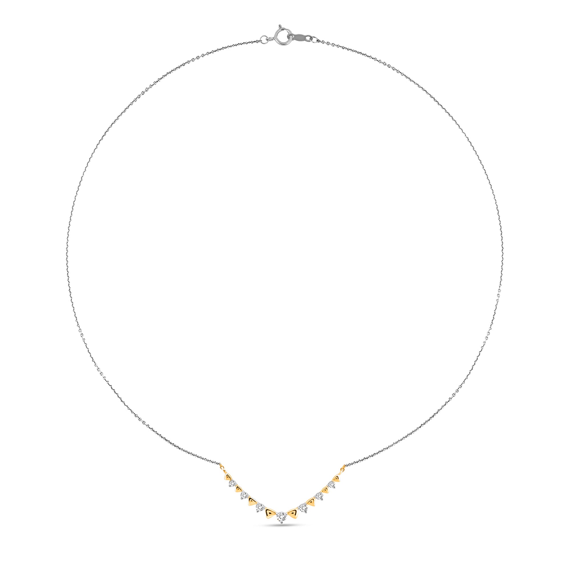 Graceline Curve Diamond Necklet