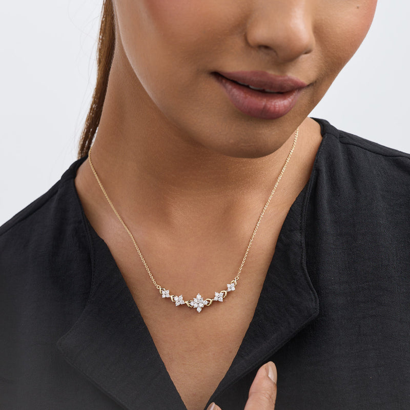 Petal Symphony Diamond Necklet