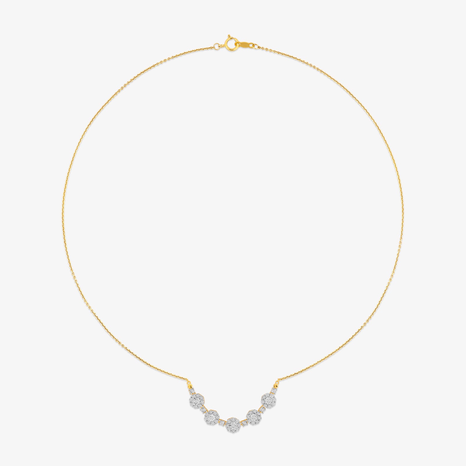 Cluster Of Bloom Diamond Necklet