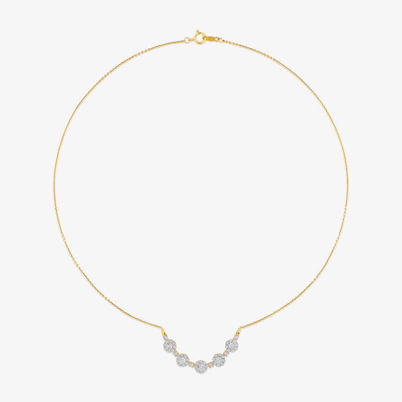 Cluster Of Bloom Diamond Necklet