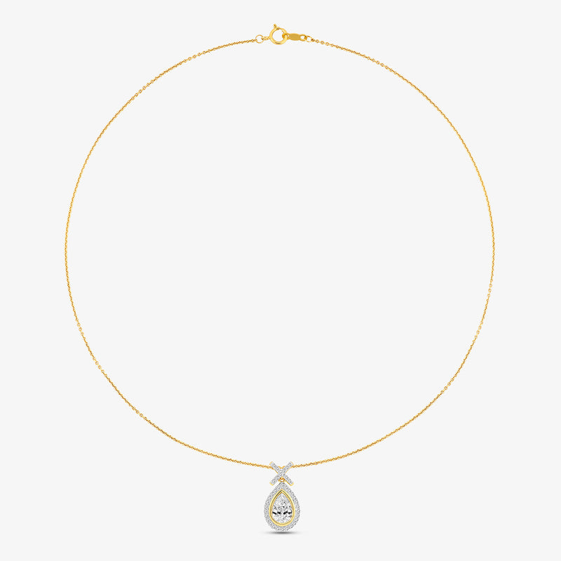 The Keemti Jewels Pear Grace Diamond Pendant is displayed on a plain white background.