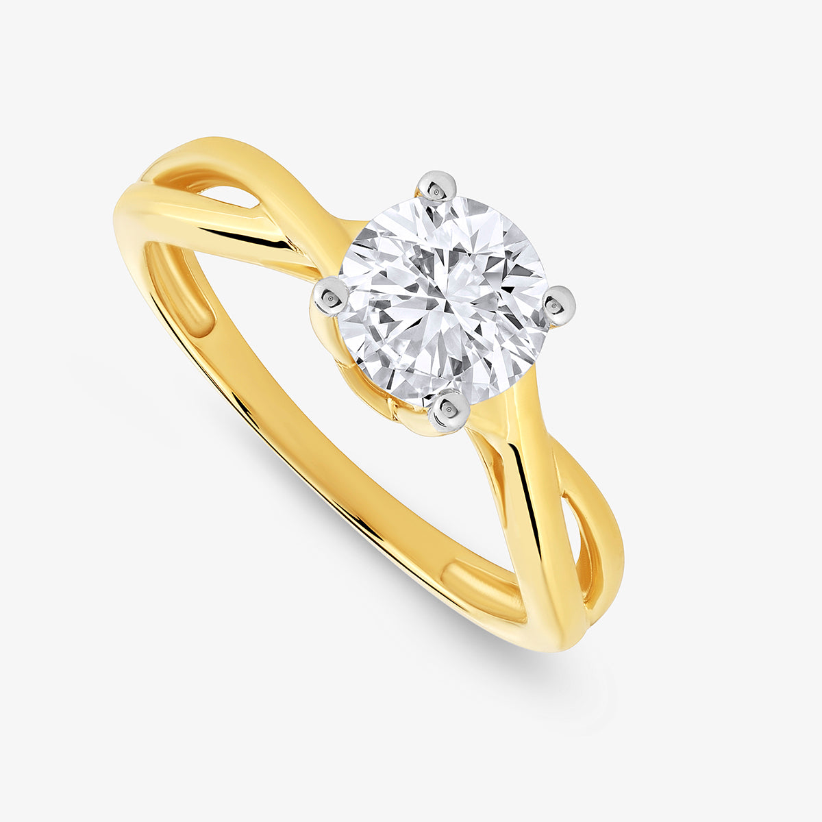 SERENE<span> Swirl Solitaire </span>RING