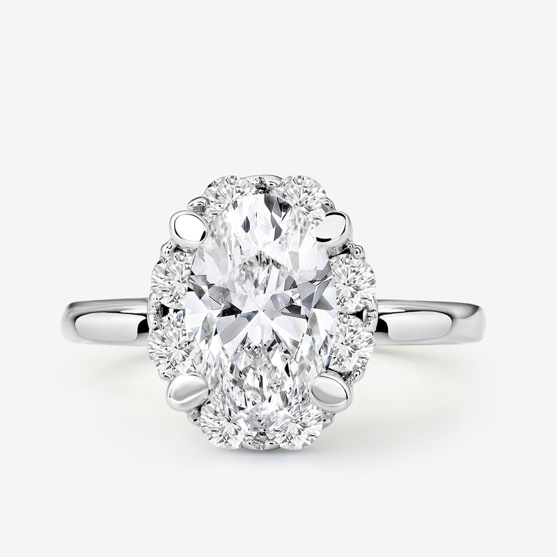 Classic Oval Halo Diamond Ring