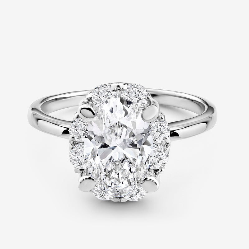Classic Oval Halo Diamond Ring
