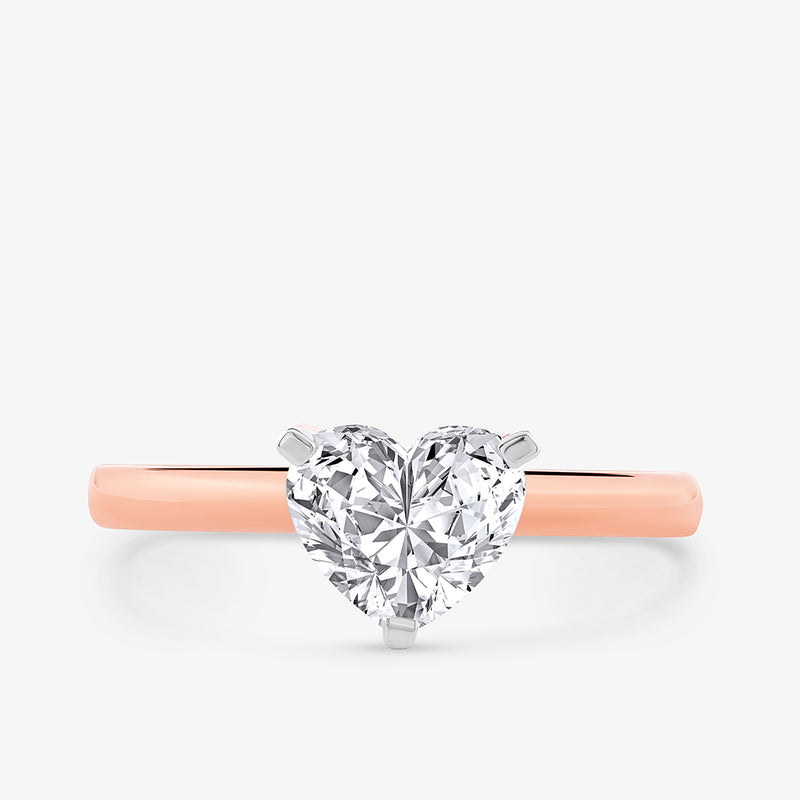 Keemti Jewels' Minimal Heart Solitaire Ring features a heart diamond in prong setting—ideal for romantic jewelry lovers.
