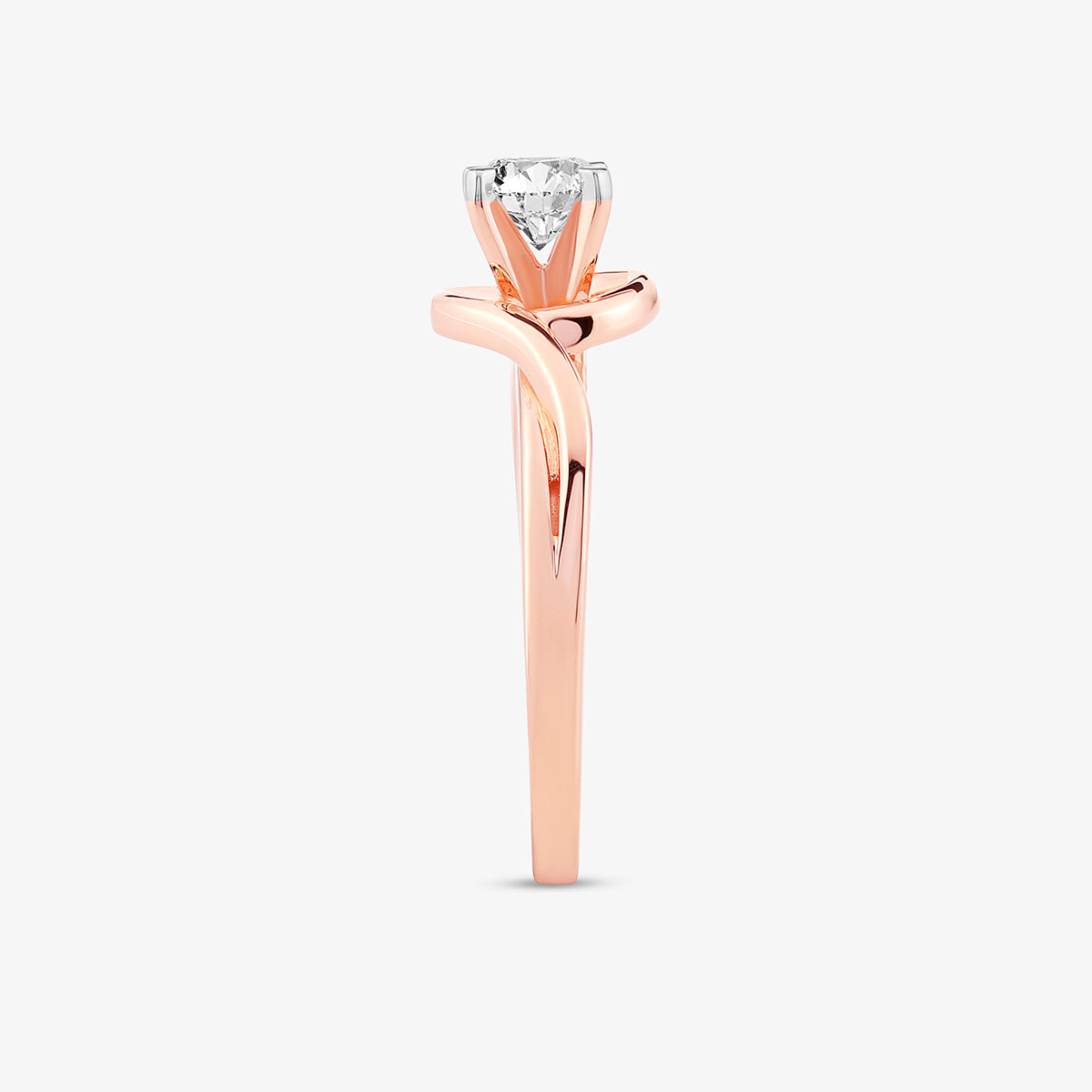 ROSY<span> Swirl Diamond Promise </span>RING