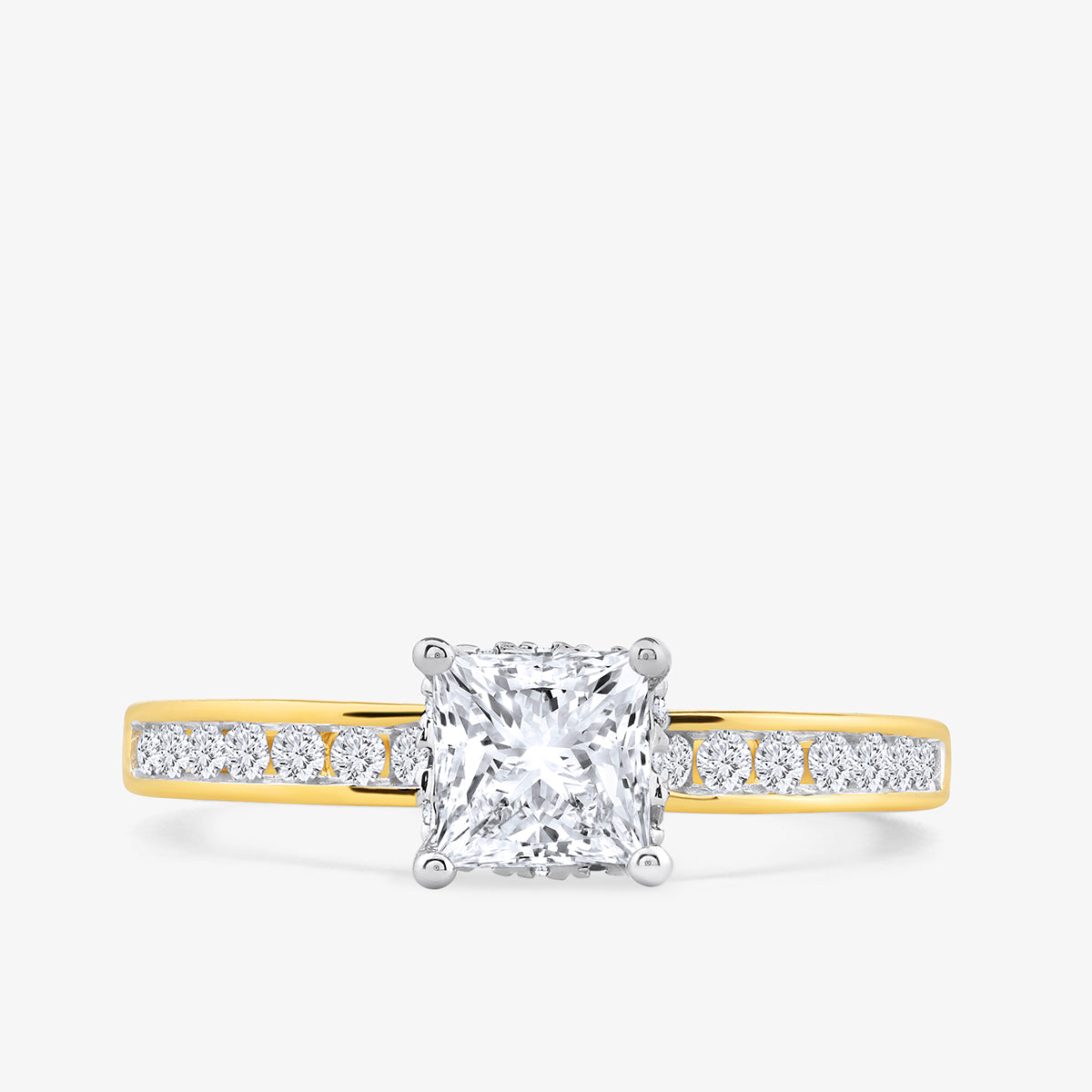 GOLDEN<span> Halo Solitaire</span> RING