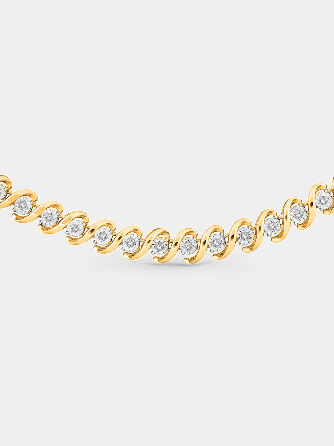Split Link Chain Diamond Necklet