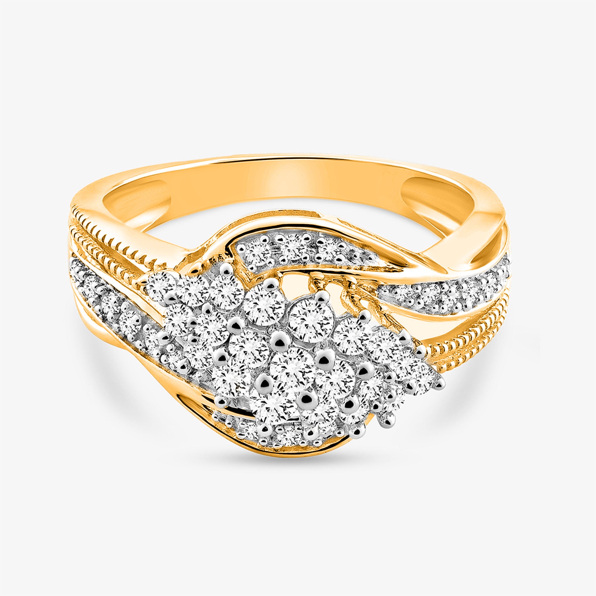 Intertwined Sparkle Ring