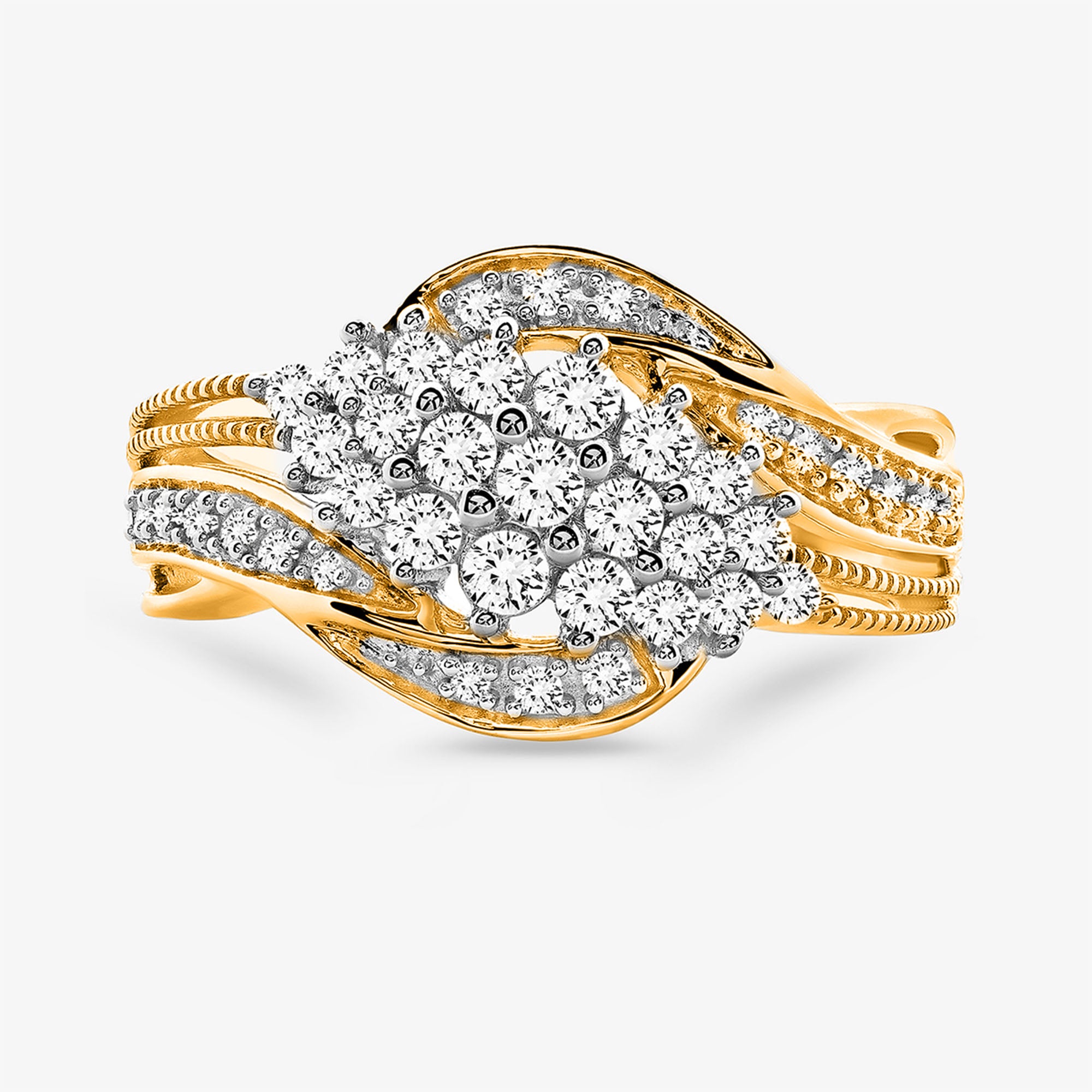 Intertwined Sparkle Ring