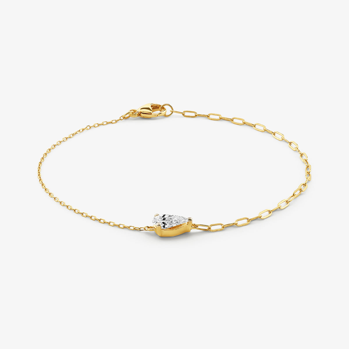 Pear Solitaire Shine Bracelet