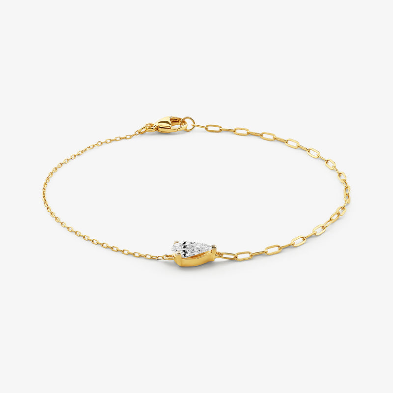 Pear Solitaire Shine Bracelet