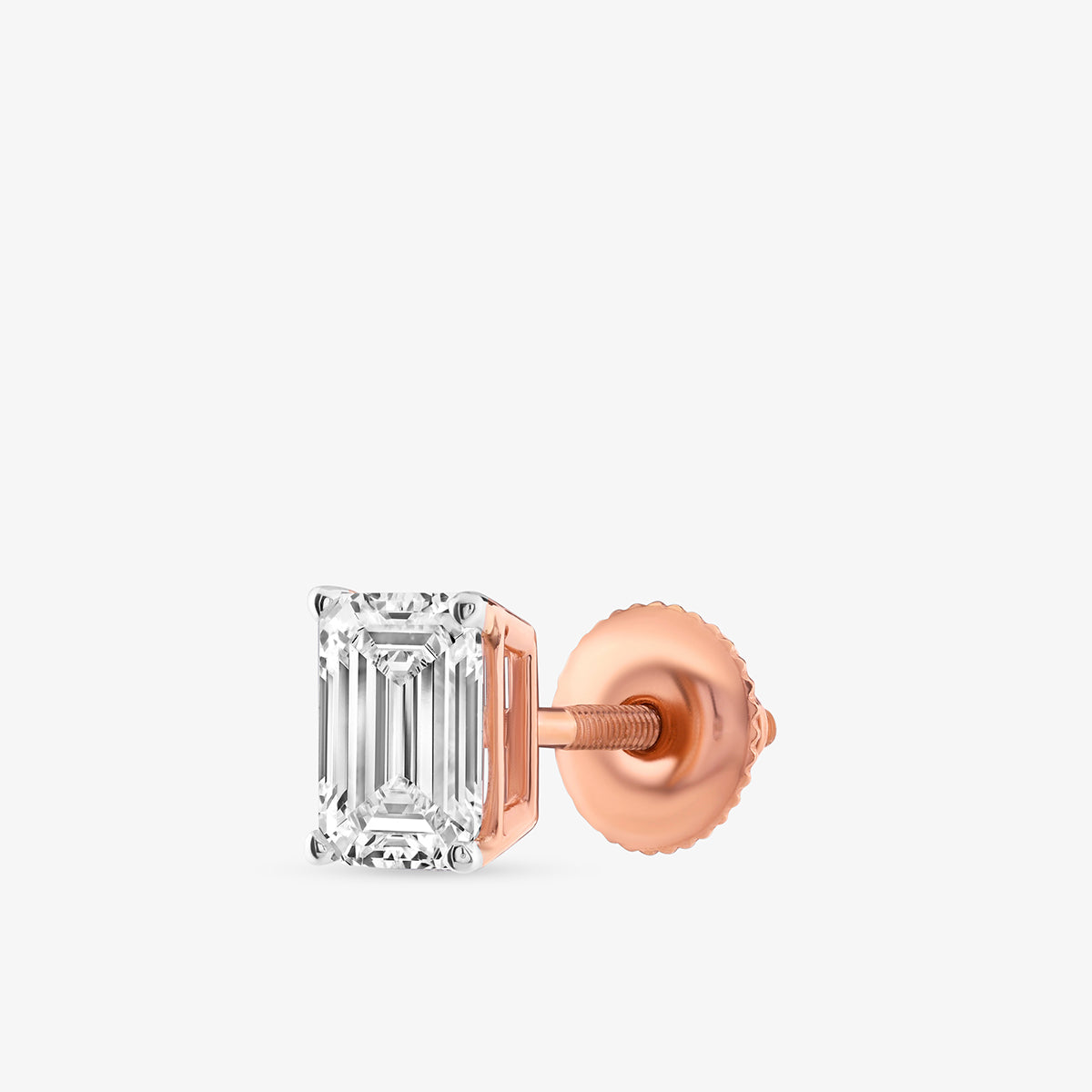 Keemti Jewels EMERALD Solitaire Stud EARRINGS—timeless elegance on a plain white background.