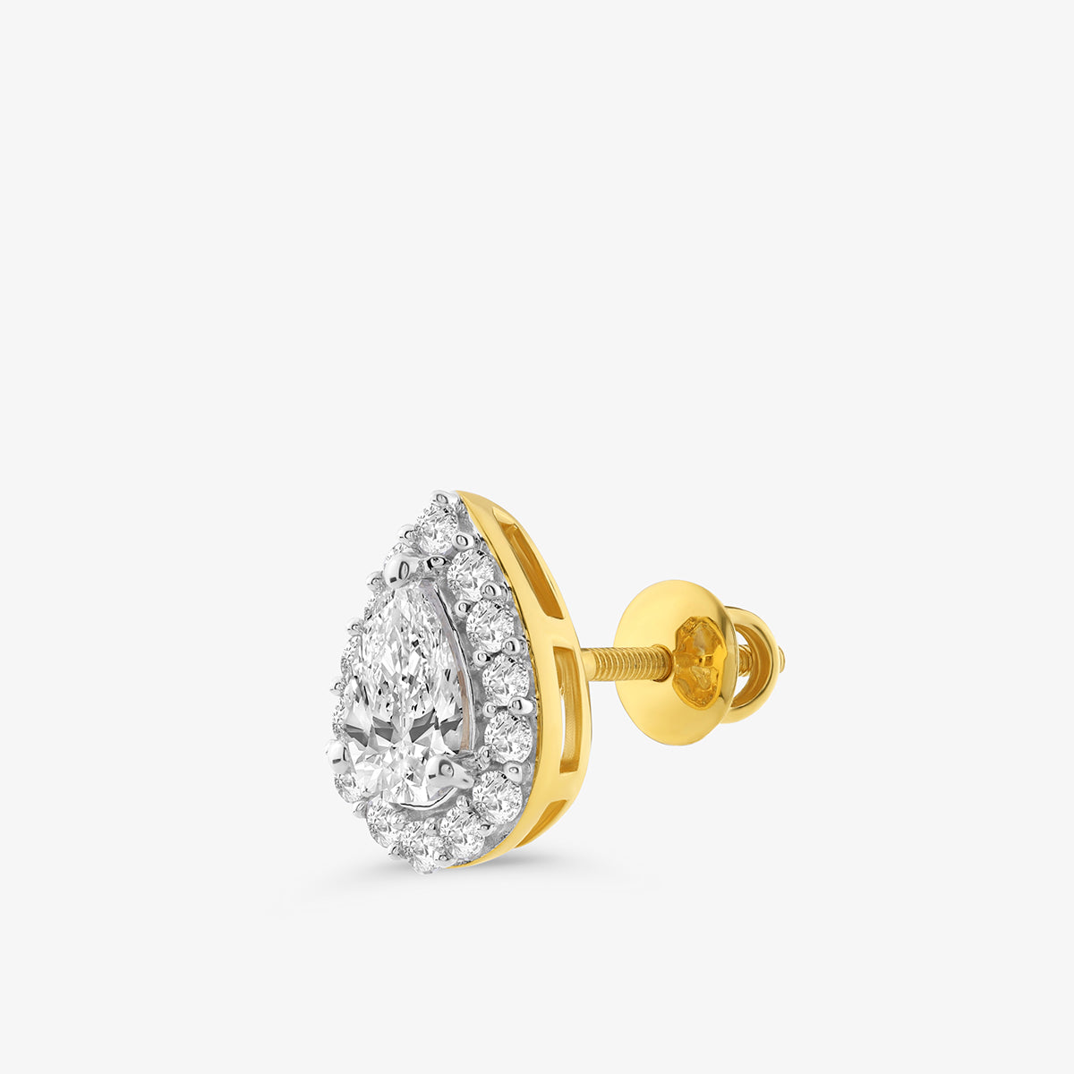 PEAR <span>Solitaire Stud </span>EARRINGS