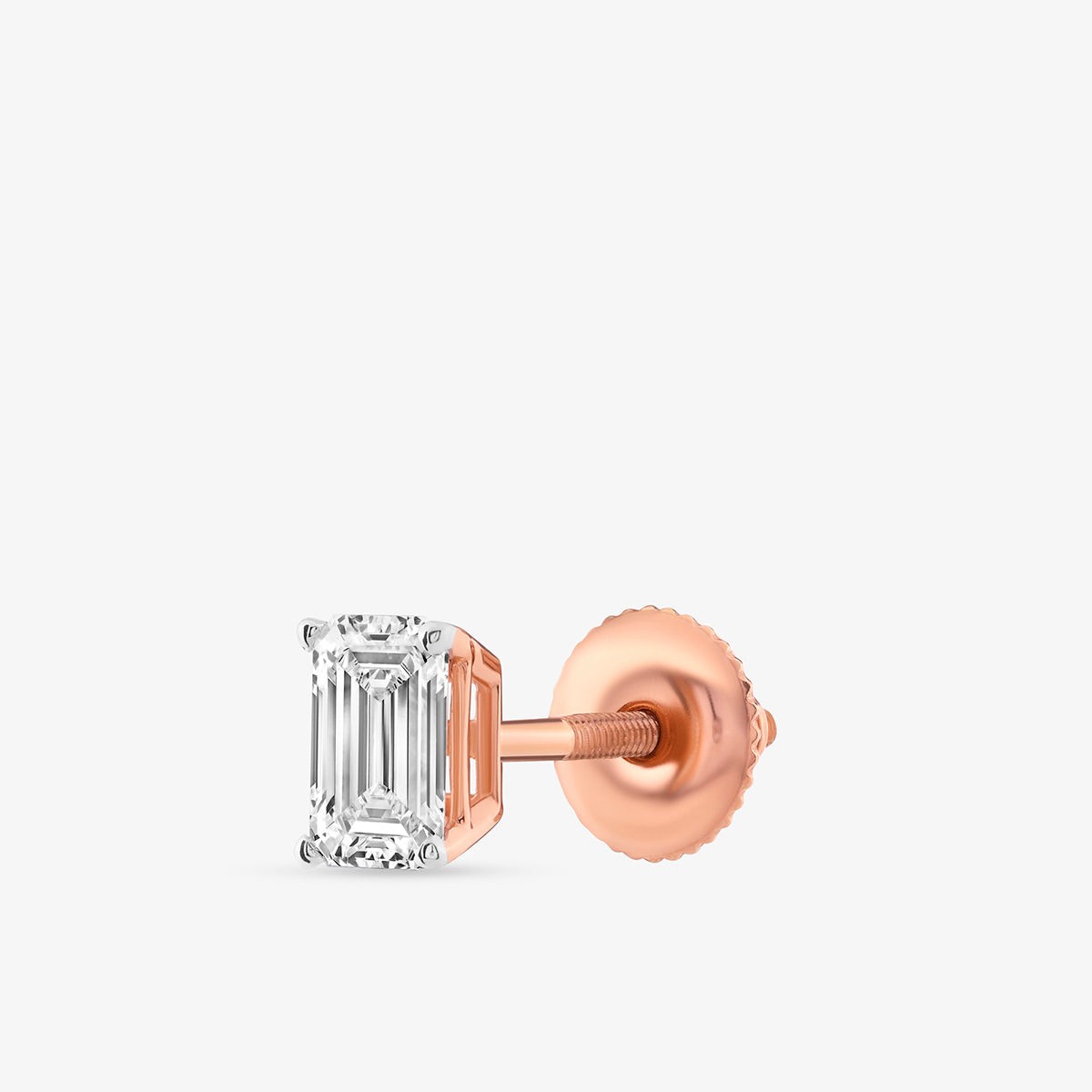 EMERALD<span> Solitaire Stud </span>EARRINGS