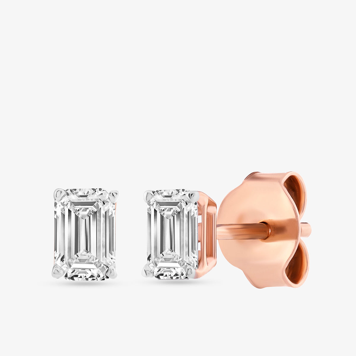 EMERALD<span> Solitaire Stud </span>EARRINGS