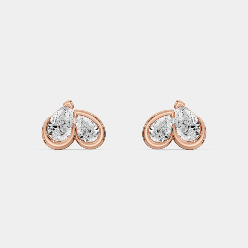 Tender Embrace Diamond Stud Earrings
