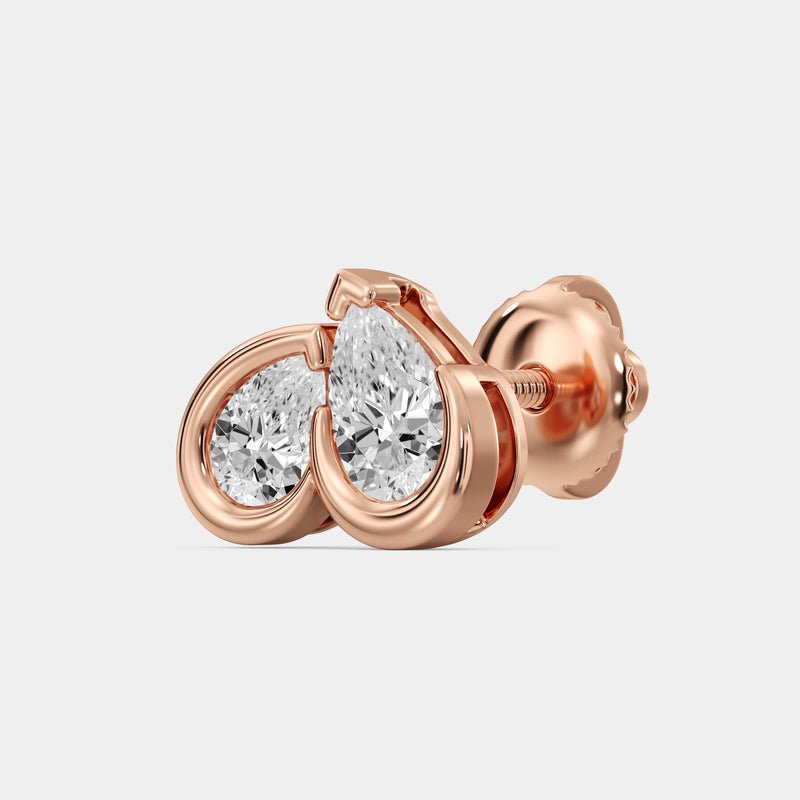 Tender Embrace Diamond Stud Earrings