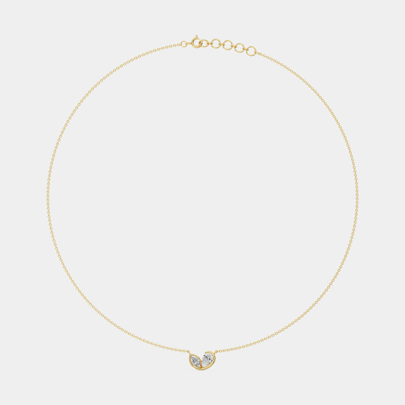 Golden Petal Bond Diamond Necklet