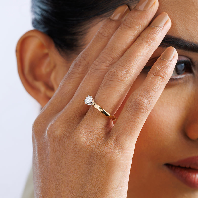Elegant Round Solitaire Ring